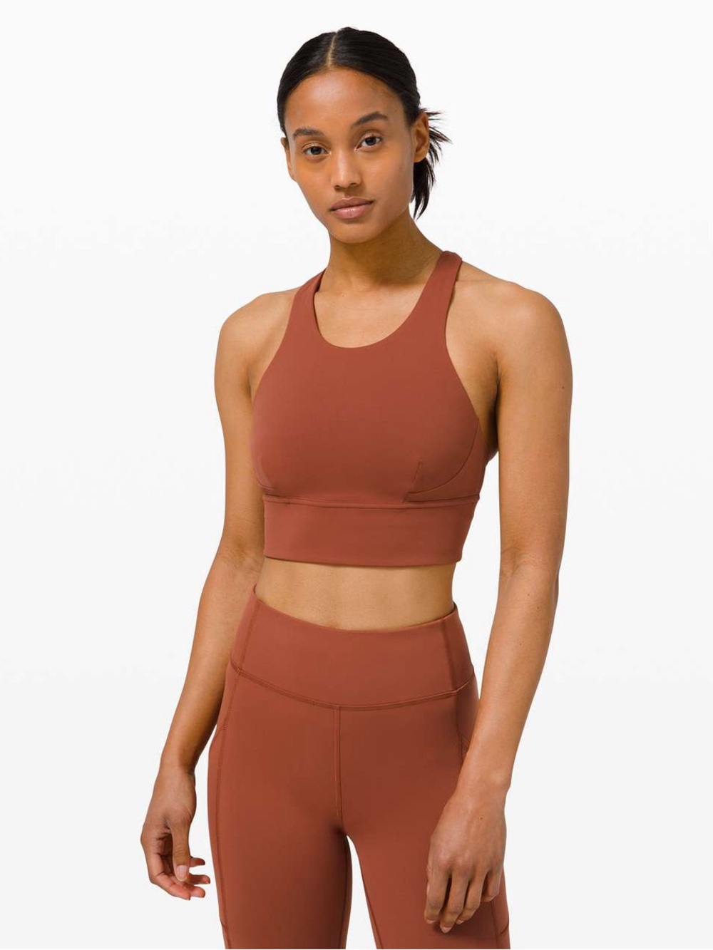 Lululemon | Wunder Train Long-Line Bra in Dark Terracotta